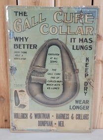 Gall Cure Collars w/Image Metal Sign