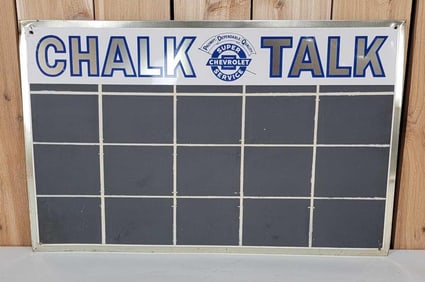 Super Chevrolet "Chalk Talk" Metal Sign (TAC)