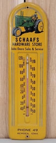 John Deere Sales & Service w/Tractor Metal Thermometer (TAC)