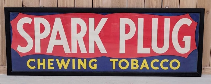 Spark Plug Chewing Tobacco Paper Poster Framed