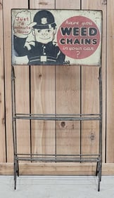 Weed Chains w/Cop Logo Metal Sign on Stand