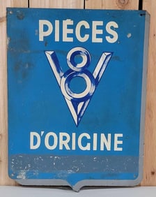 (Ford) V-8 Pieces D'origine Metal Sign (TAC)