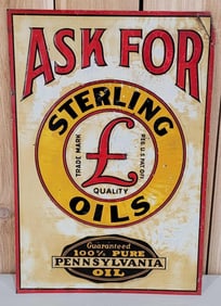 Ask for Sterling Oils w/Logo Metal Sign (TAC)