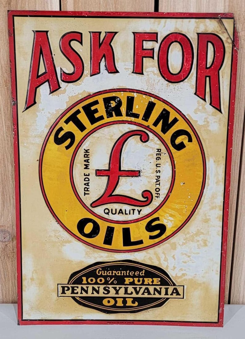 Ask for Sterling Oils w/Logo Metal Sign (TAC) (1 of 5)
