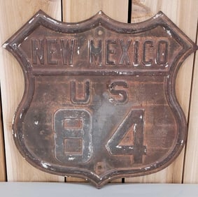 New Mexico U.S. 84 Route Shield Sign