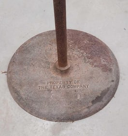Property of the Texas Company Cast Iron Base