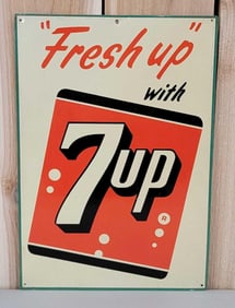 "Fresh Up" with 7up Metal Sign (TAC)