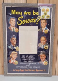 Ford "May We Be A Service?" Paper Poster Framed