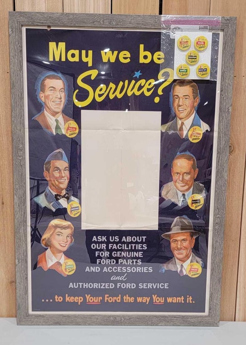 Ford "May We Be A Service?" Paper Poster Framed (1 of 4)
