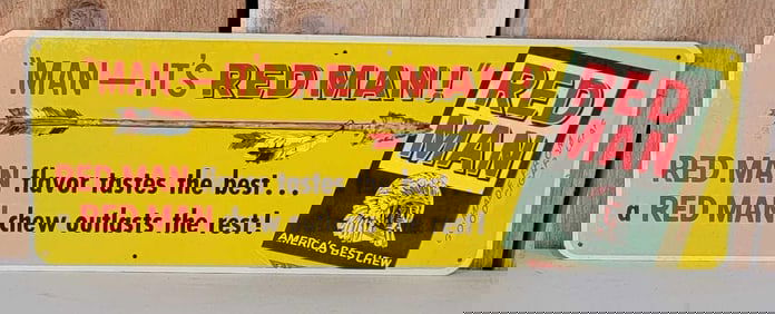 Red Man "America's Best Chew" Metal Sign (TAC)