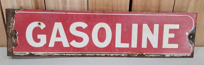 Gasoline Porcelain Flange Sign