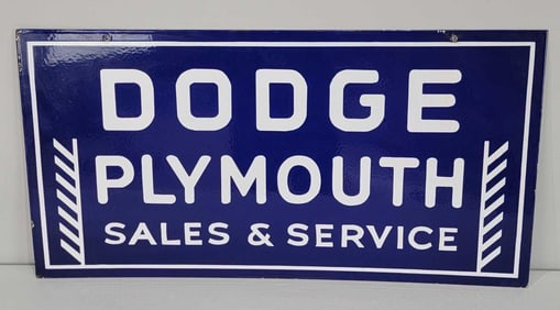 Dodge Plymouth Approved Service Porcelain Sign (TAC)