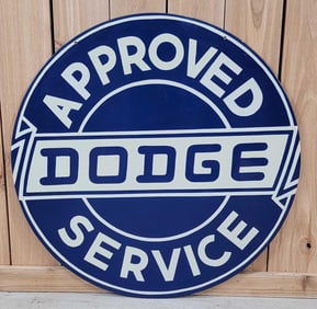 Dodge Approved Service Porcelain Sign (Restored)