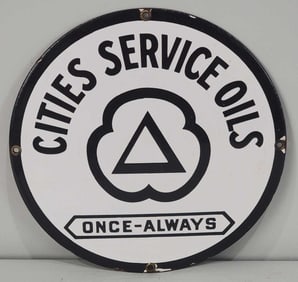 Cities Service "Once-Always" w/Logo Porcelain Sign (TAC)