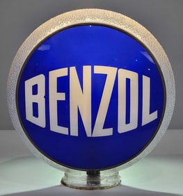 Benzol (gas) Lenses in a Original Clear Ripple Globe Body (TAC)