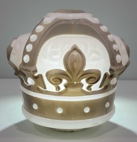 Original Standard Oil Grey Crown (OPC) Milk Glass Globe (TAC)