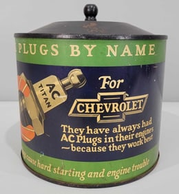 Rare AC Spark Plugs for Chevrolet Counter-Top Point of Sale Metal Display (TAC)