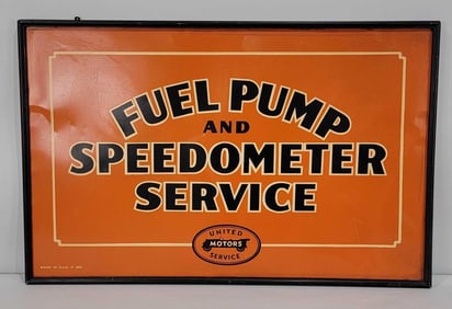 United Motors Service Fuel Pump & Speedometer Service Metal Sign (TAC)