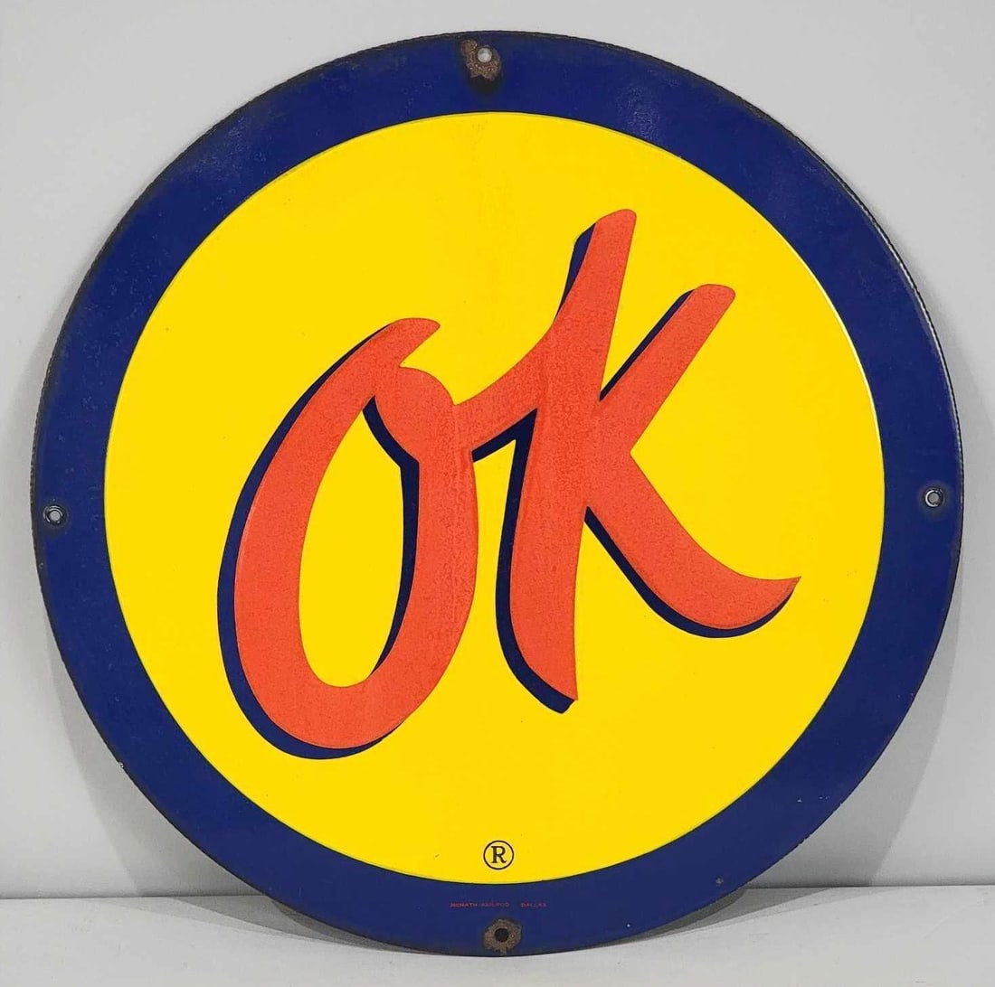 (Chevrolet) Ok Porcelain Sign (18) (TAC) (1 of 5)