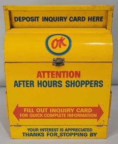 (Chevrolet) OK "Attention After Hours Shoppers" Metal Information Box (TAC)
