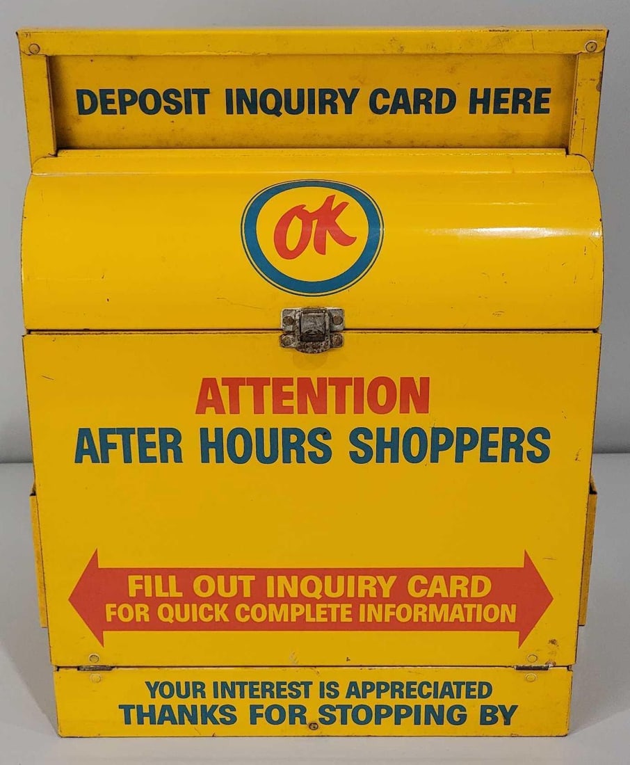 (Chevrolet) OK "Attention After Hours Shoppers" Metal Information Box (TAC) (1 of 5)