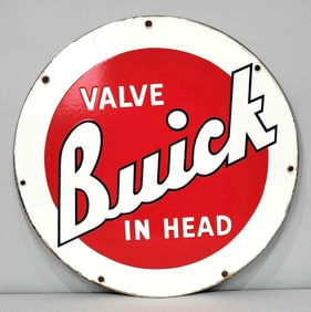 Buick Valve-in-Head Porcelain Sign (TAC)