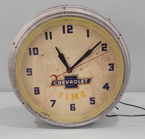 Chevrolet "Time" Neon Clock