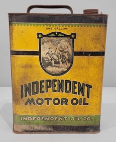 Independent Motor Oil w/Logo One-Gallon Flat Metal Can