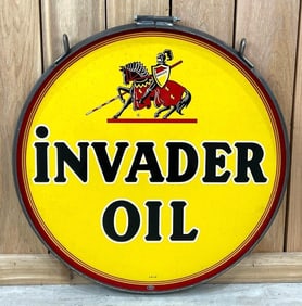 Invader Oil w/Logo Metal Sign (TAC)