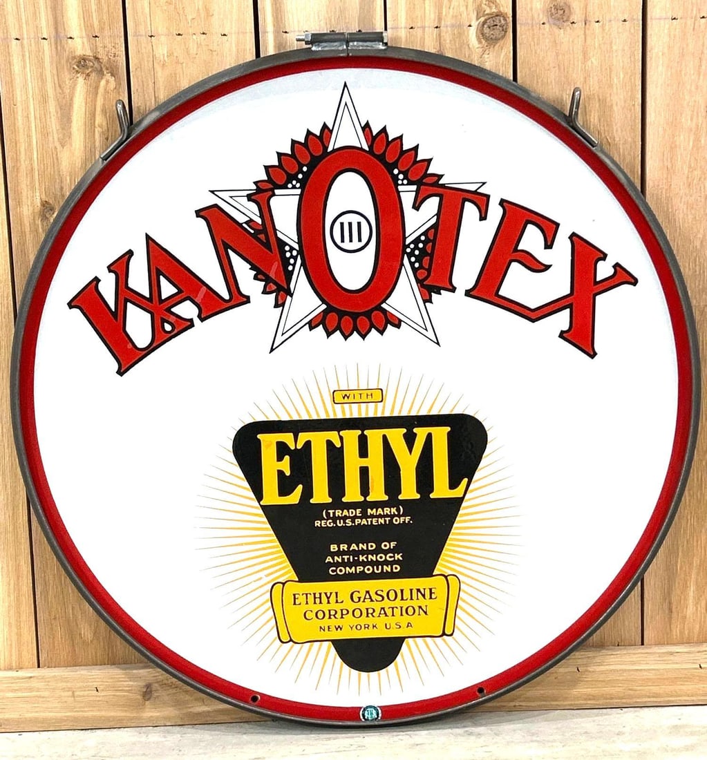 Kanotex w/Ethyl Logo Porcelain Sign (30)(TAC) (1 of 7)