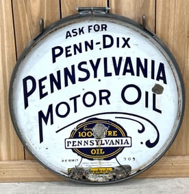 Ask for Penn-Dix Pennsylvania Motor Oil Porcelain Sign (TAC)