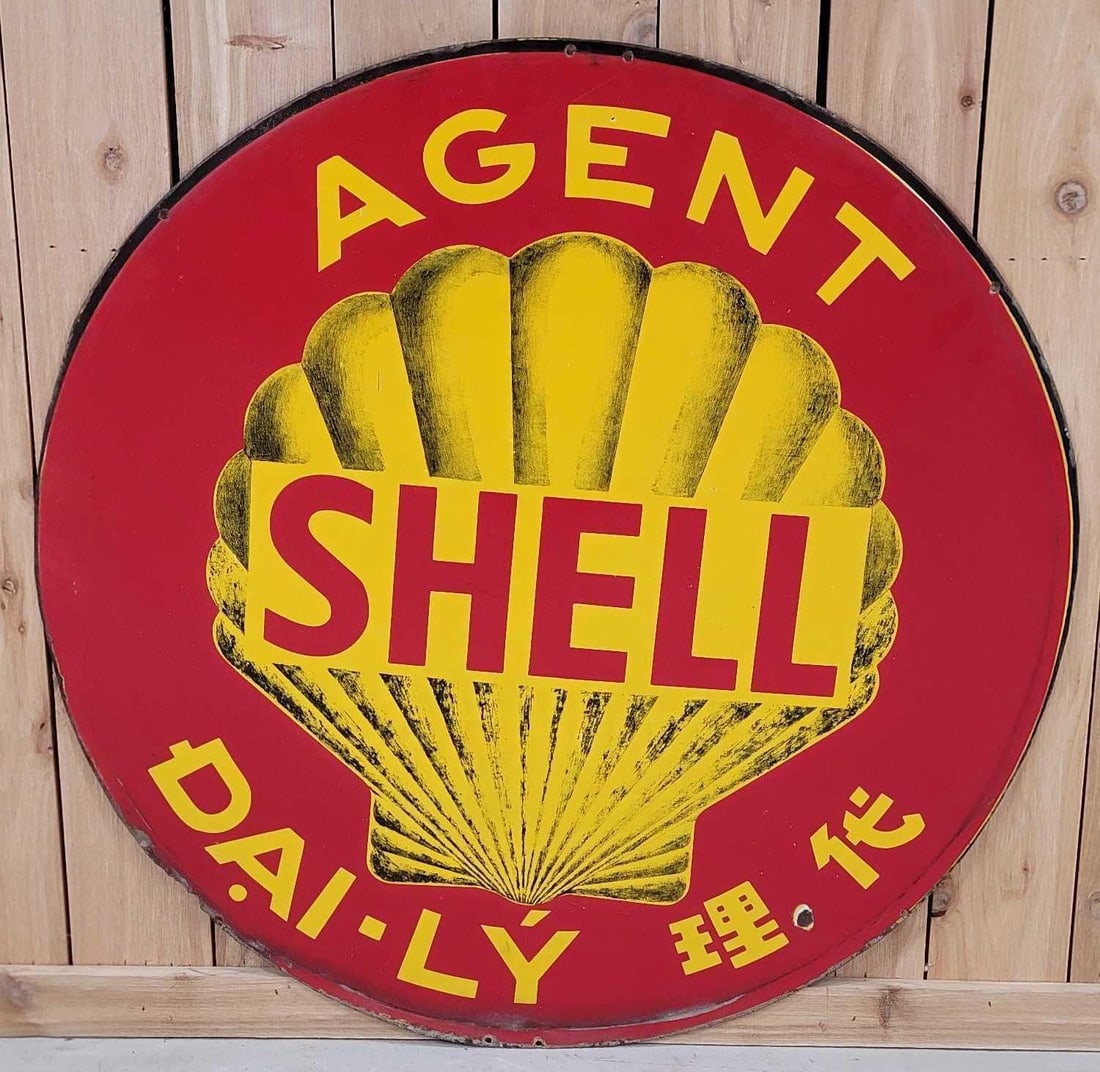 Shell Agent w/Logo Porcelain Sign (TAC) (1 of 7)