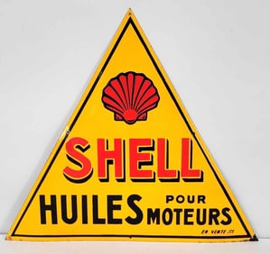 Shell Huiles Pour Moteurs Porcelain Sign (TAC)