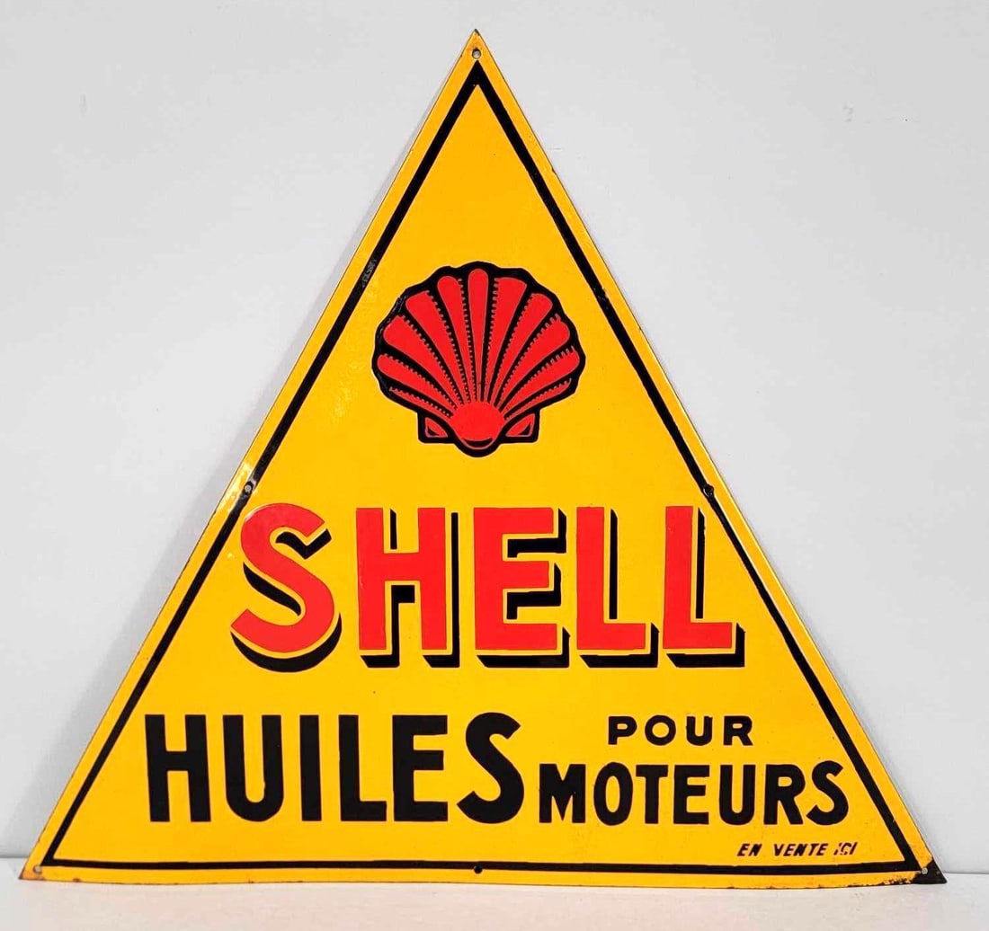 Shell Huiles Pour Moteurs Porcelain Sign (TAC) (1 of 5)