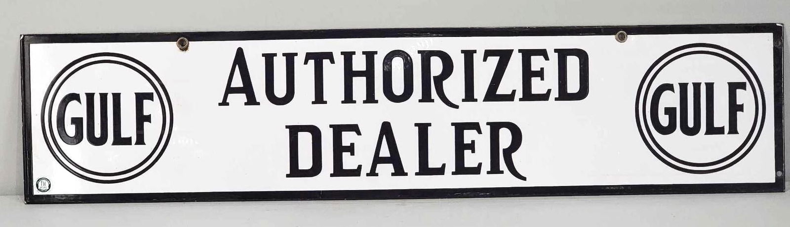 Gulf Authorized Dealer Porcelain Sign (TAC) (1 of 3)