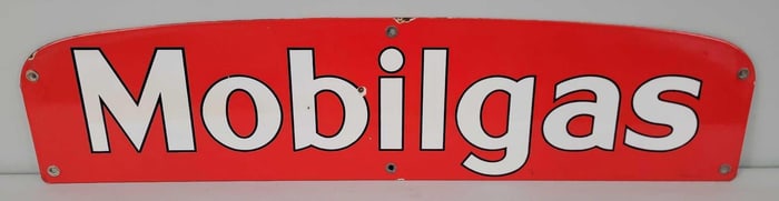 Mobilgas Porcelain Truck Sign (TAC)