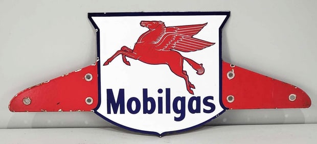 Mobilgas w/Pegasus Porcelain Truck Sign (TAC)