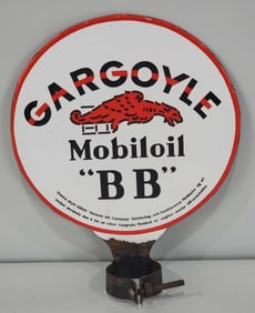 Mobiloil w/Gargoyle "BB" Porcelain Lubster Paddle Sign (TAC)