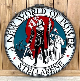 Stellarene "A New World of Power" w/Spectacular Image (gas) Porcelain Sign (TAC)