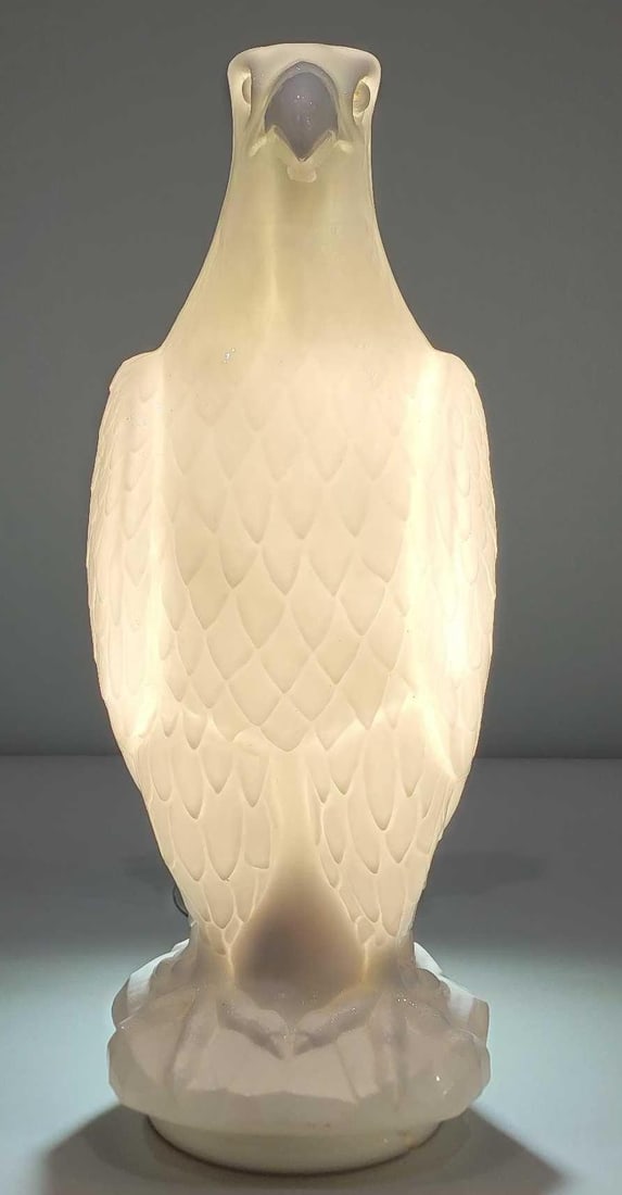 White Eagle (full feather) OPC Milk Glass Globe (TAC) (1 of 2)