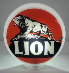 Lion w/Standing on Rock Logo 13.5" Single Globe Lens (TAC)
