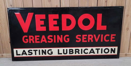 Veedol Greasing Service "Lasting Lubrication" Metal Sign (TAC)