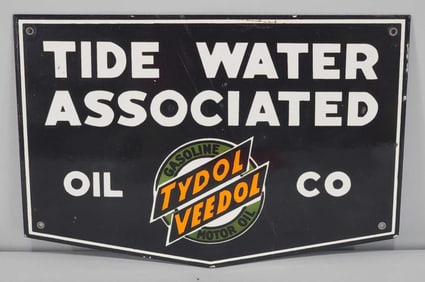 Tide Water Associated Oil Co. Porcelain Truck Sign (TAC)