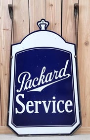 Packard Service Radiator Shaped Porcelain Sign in Original Hanger (TAC)