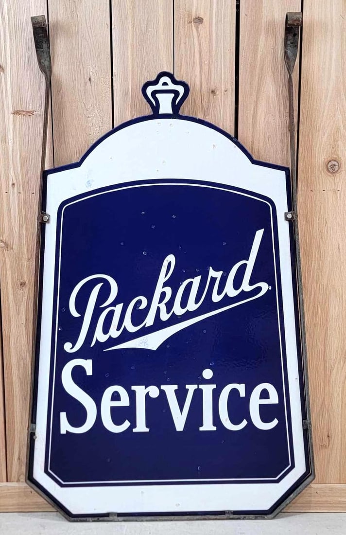 Packard Service Radiator Shaped Porcelain Sign in Original Hanger (TAC) (1 of 7)