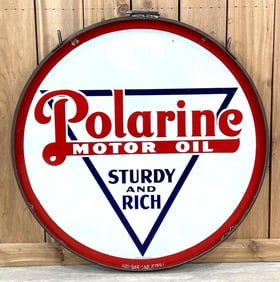 Polarine Motor Oil Sturdy & Rich Porcelain Sign (TAC)