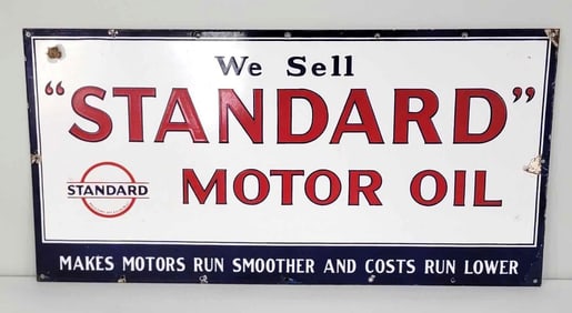 We Standard Motor Oil Porcelain Sign (TAC)