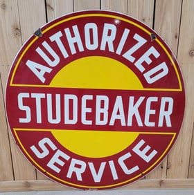 Studebaker Authorized Service Porcelain Sign (TAC)