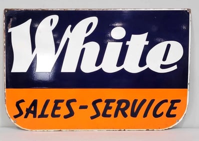 White (truck) Sales-Service Porcelain Sign (TAC)