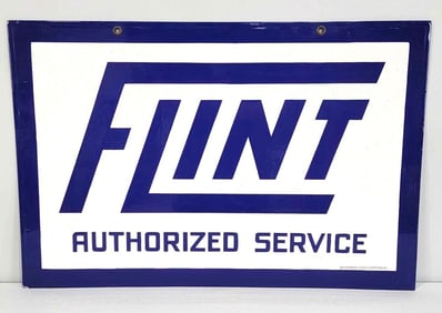 Flint (automobile) Authorized Service Porcelain Sign (TAC)(restored)